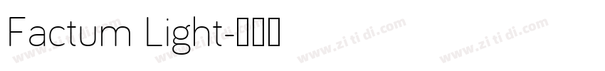 Factum Light字体转换